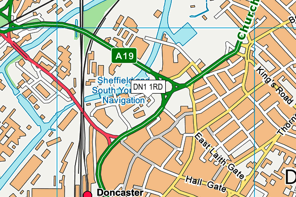 DN1 1RD map - OS VectorMap District (Ordnance Survey) DN1 1RD map - OS VectorMap District (Ordnance Survey)