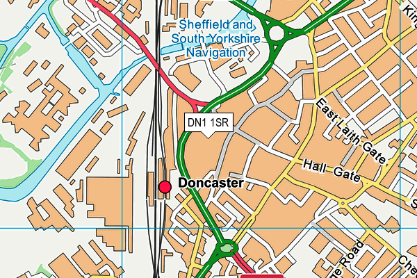 DN1 1SR map - OS VectorMap District (Ordnance Survey) DN1 1SR map - OS VectorMap District (Ordnance Survey)
