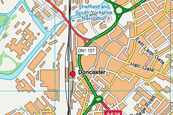 DN1 1ST map - OS VectorMap District (Ordnance Survey) DN1 1ST map - OS VectorMap District (Ordnance Survey)