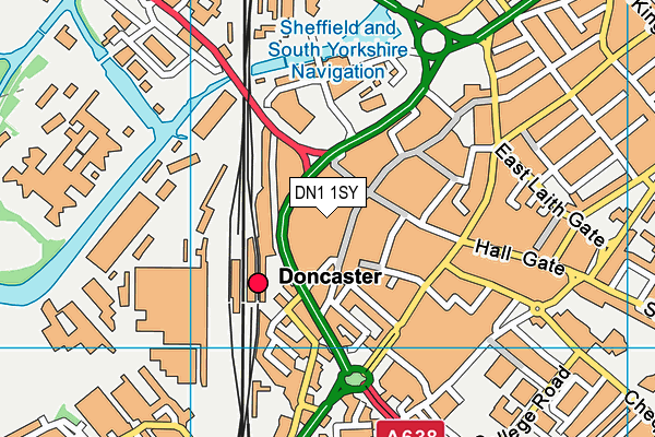 DN1 1SY map - OS VectorMap District (Ordnance Survey) DN1 1SY map - OS VectorMap District (Ordnance Survey)
