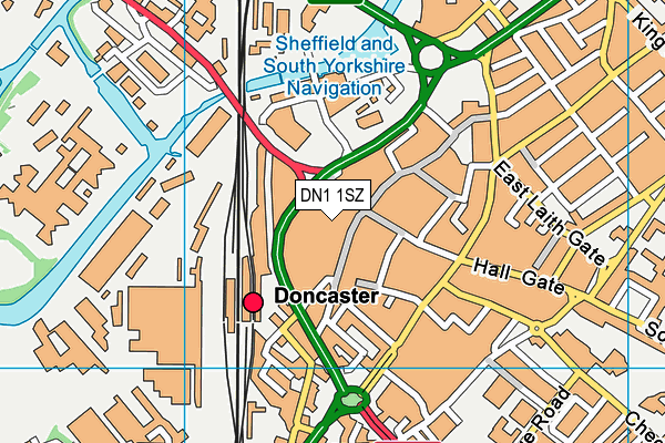 DN1 1SZ map - OS VectorMap District (Ordnance Survey) DN1 1SZ map - OS VectorMap District (Ordnance Survey)