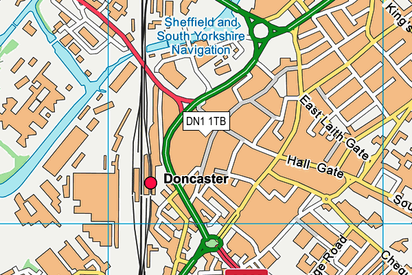 DN1 1TB map - OS VectorMap District (Ordnance Survey) DN1 1TB map - OS VectorMap District (Ordnance Survey)
