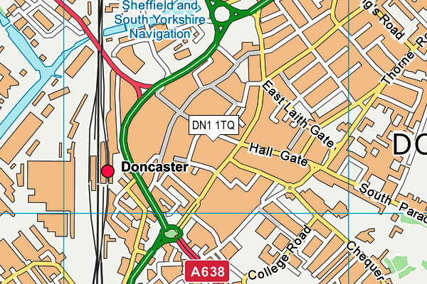 DN1 1TQ map - OS VectorMap District (Ordnance Survey) DN1 1TQ map - OS VectorMap District (Ordnance Survey)