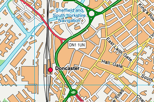 DN1 1UN map - OS VectorMap District (Ordnance Survey) DN1 1UN map - OS VectorMap District (Ordnance Survey)