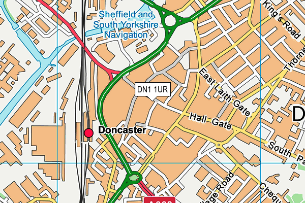 DN1 1UR map - OS VectorMap District (Ordnance Survey) DN1 1UR map - OS VectorMap District (Ordnance Survey)