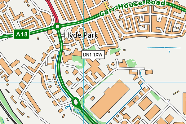 DN1 1XW map - OS VectorMap District (Ordnance Survey) DN1 1XW map - OS VectorMap District (Ordnance Survey)
