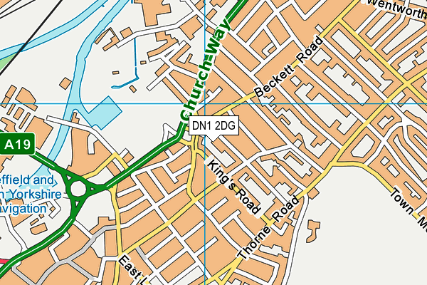 DN1 2DG map - OS VectorMap District (Ordnance Survey) DN1 2DG map - OS VectorMap District (Ordnance Survey)
