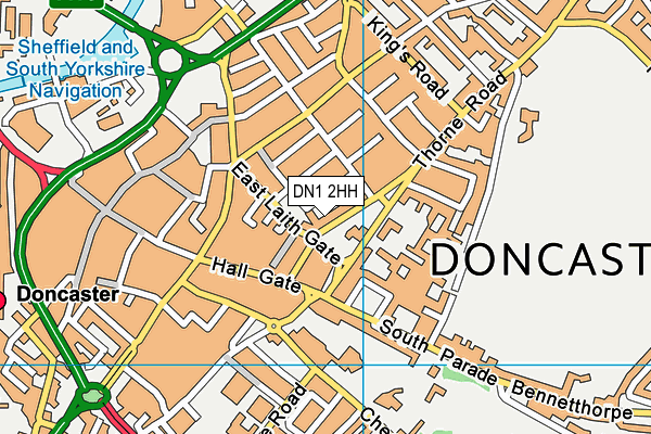 DN1 2HH map - OS VectorMap District (Ordnance Survey) DN1 2HH map - OS VectorMap District (Ordnance Survey)