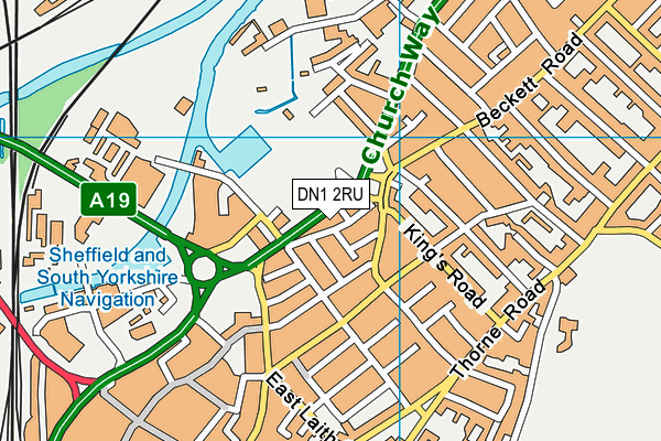 DN1 2RU map - OS VectorMap District (Ordnance Survey) DN1 2RU map - OS VectorMap District (Ordnance Survey)