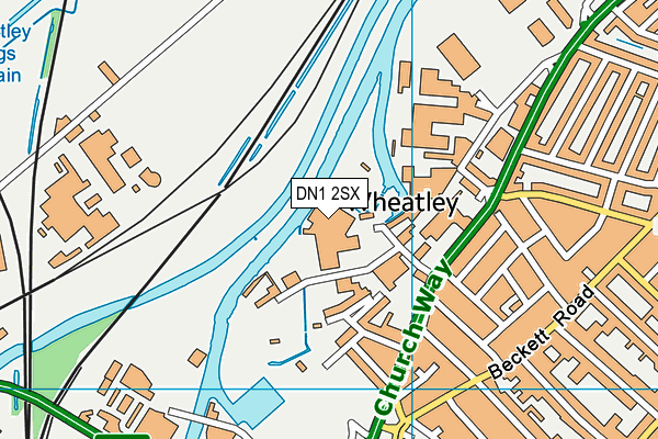 DN1 2SX map - OS VectorMap District (Ordnance Survey) DN1 2SX map - OS VectorMap District (Ordnance Survey)