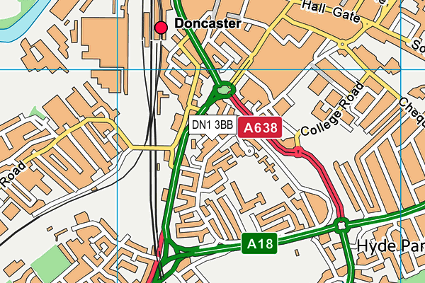 DN1 3BB map - OS VectorMap District (Ordnance Survey) DN1 3BB map - OS VectorMap District (Ordnance Survey)