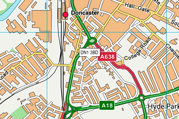 DN1 3BD map - OS VectorMap District (Ordnance Survey) DN1 3BD map - OS VectorMap District (Ordnance Survey)