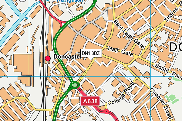 DN1 3DZ map - OS VectorMap District (Ordnance Survey) DN1 3DZ map - OS VectorMap District (Ordnance Survey)
