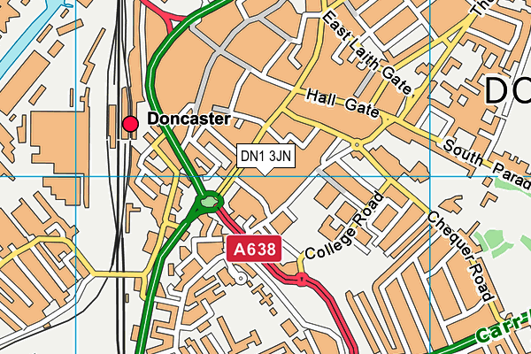 DN1 3JN map - OS VectorMap District (Ordnance Survey)