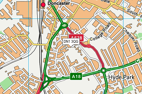 DN1 3QG map - OS VectorMap District (Ordnance Survey) DN1 3QG map - OS VectorMap District (Ordnance Survey)