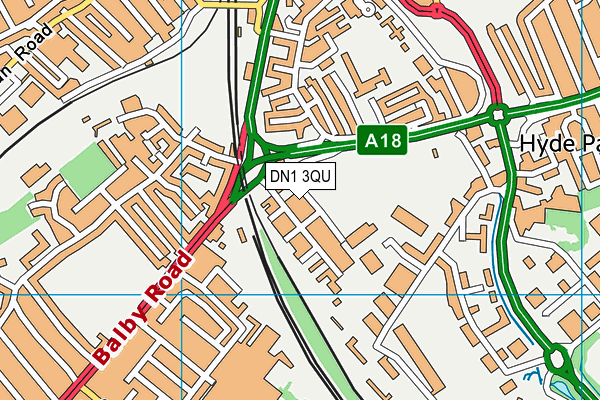 DN1 3QU map - OS VectorMap District (Ordnance Survey) DN1 3QU map - OS VectorMap District (Ordnance Survey)