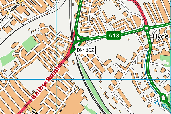 DN1 3QZ map - OS VectorMap District (Ordnance Survey) DN1 3QZ map - OS VectorMap District (Ordnance Survey)