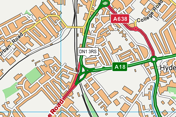 DN1 3RS map - OS VectorMap District (Ordnance Survey) DN1 3RS map - OS VectorMap District (Ordnance Survey)