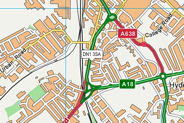DN1 3SA map - OS VectorMap District (Ordnance Survey) DN1 3SA map - OS VectorMap District (Ordnance Survey)