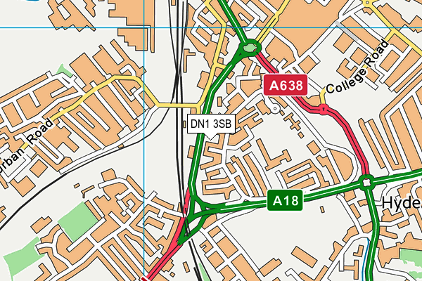 DN1 3SB map - OS VectorMap District (Ordnance Survey) DN1 3SB map - OS VectorMap District (Ordnance Survey)