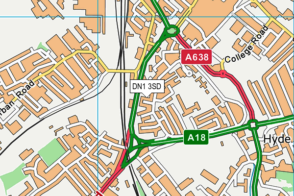 DN1 3SD map - OS VectorMap District (Ordnance Survey) DN1 3SD map - OS VectorMap District (Ordnance Survey)