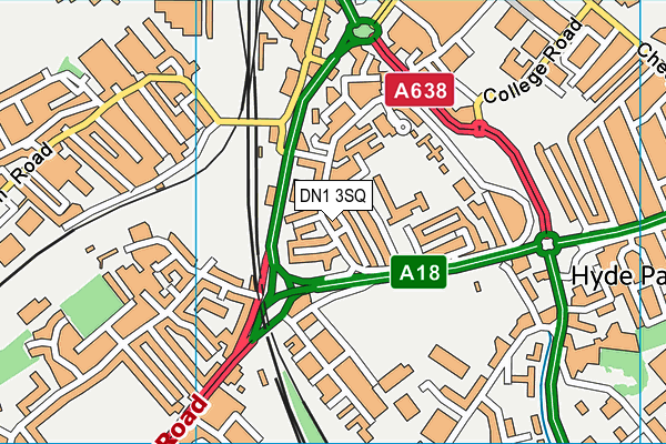 DN1 3SQ map - OS VectorMap District (Ordnance Survey) DN1 3SQ map - OS VectorMap District (Ordnance Survey)