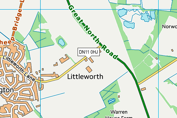 DN11 0HJ map - OS VectorMap District (Ordnance Survey) DN11 0HJ map - OS VectorMap District (Ordnance Survey)