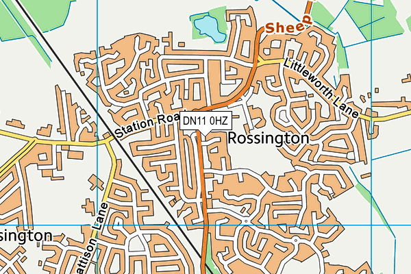 DN11 0HZ map - OS VectorMap District (Ordnance Survey) DN11 0HZ map - OS VectorMap District (Ordnance Survey)