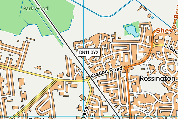 DN11 0YX map - OS VectorMap District (Ordnance Survey) DN11 0YX map - OS VectorMap District (Ordnance Survey)