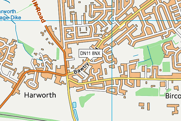 DN11 8NX map - OS VectorMap District (Ordnance Survey)