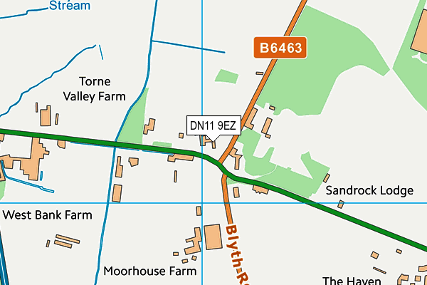DN11 9EZ map - OS VectorMap District (Ordnance Survey)