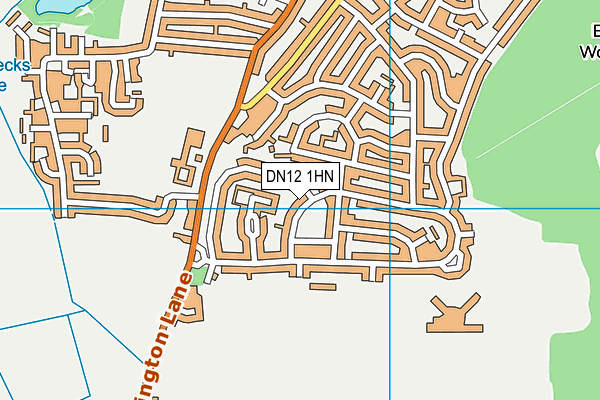 DN12 1HN map - OS VectorMap District (Ordnance Survey) DN12 1HN map - OS VectorMap District (Ordnance Survey)