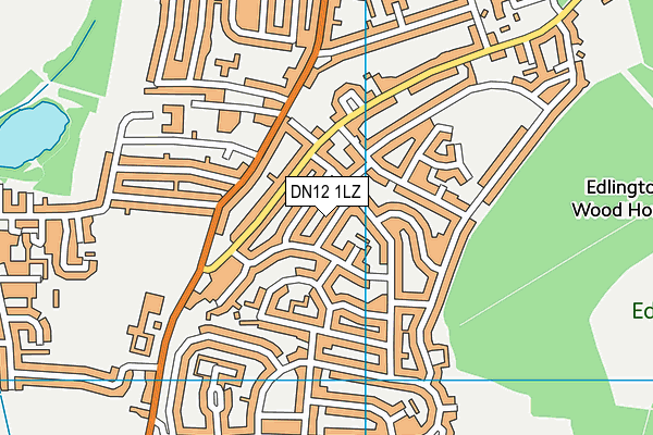 DN12 1LZ map - OS VectorMap District (Ordnance Survey) DN12 1LZ map - OS VectorMap District (Ordnance Survey)