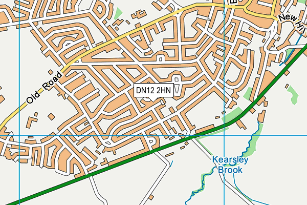 DN12 2HN map - OS VectorMap District (Ordnance Survey) DN12 2HN map - OS VectorMap District (Ordnance Survey)