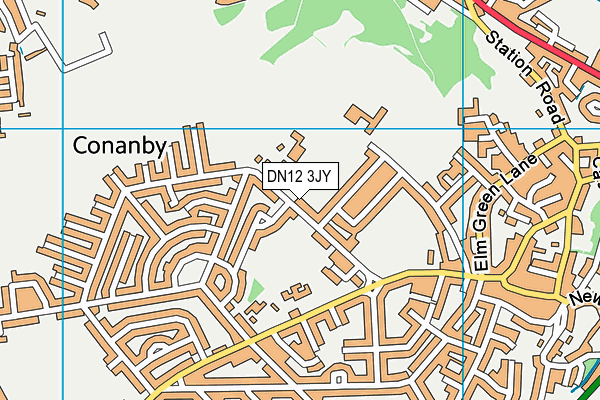 DN12 3JY map - OS VectorMap District (Ordnance Survey) DN12 3JY map - OS VectorMap District (Ordnance Survey)