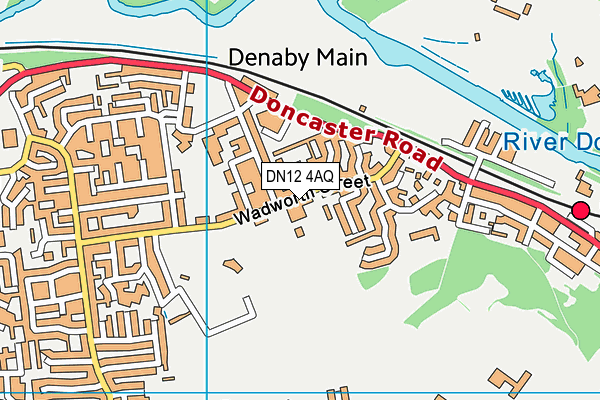 DN12 4AQ map - OS VectorMap District (Ordnance Survey)