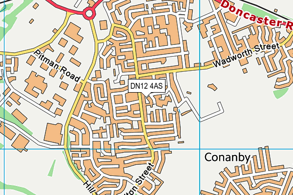 DN12 4AS map - OS VectorMap District (Ordnance Survey) DN12 4AS map - OS VectorMap District (Ordnance Survey)