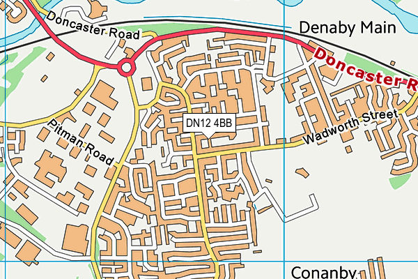 DN12 4BB map - OS VectorMap District (Ordnance Survey) DN12 4BB map - OS VectorMap District (Ordnance Survey)