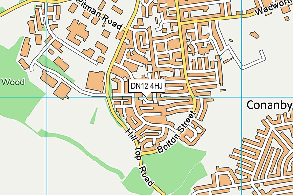 DN12 4HJ map - OS VectorMap District (Ordnance Survey) DN12 4HJ map - OS VectorMap District (Ordnance Survey)
