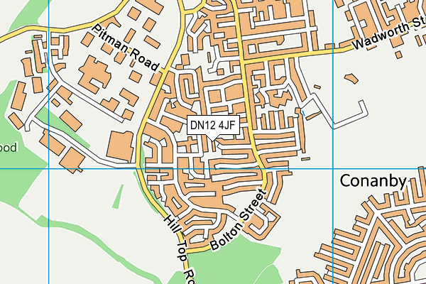 DN12 4JF map - OS VectorMap District (Ordnance Survey) DN12 4JF map - OS VectorMap District (Ordnance Survey)