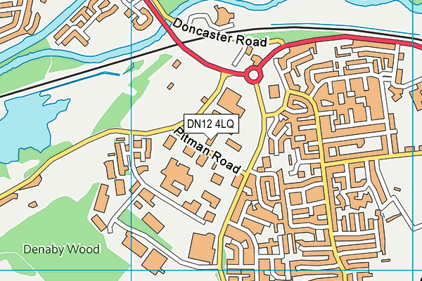 DN12 4LQ map - OS VectorMap District (Ordnance Survey)