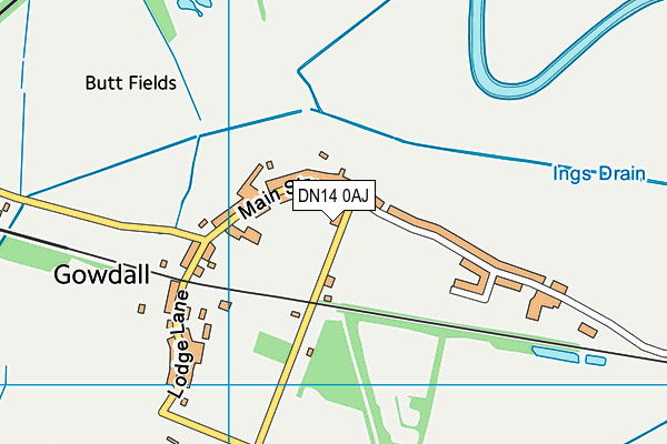 DN14 0AJ map - OS VectorMap District (Ordnance Survey) DN14 0AJ map - OS VectorMap District (Ordnance Survey)