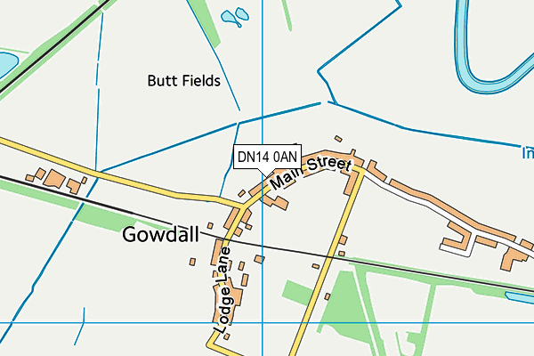 DN14 0AN map - OS VectorMap District (Ordnance Survey) DN14 0AN map - OS VectorMap District (Ordnance Survey)