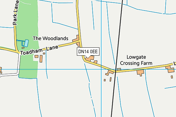 DN14 0EE map - OS VectorMap District (Ordnance Survey) DN14 0EE map - OS VectorMap District (Ordnance Survey)