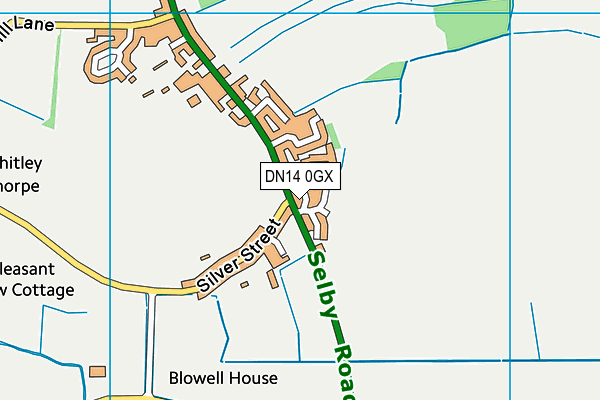 DN14 0GX map - OS VectorMap District (Ordnance Survey) DN14 0GX map - OS VectorMap District (Ordnance Survey)