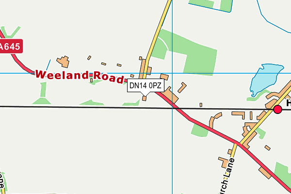 DN14 0PZ map - OS VectorMap District (Ordnance Survey) DN14 0PZ map - OS VectorMap District (Ordnance Survey)