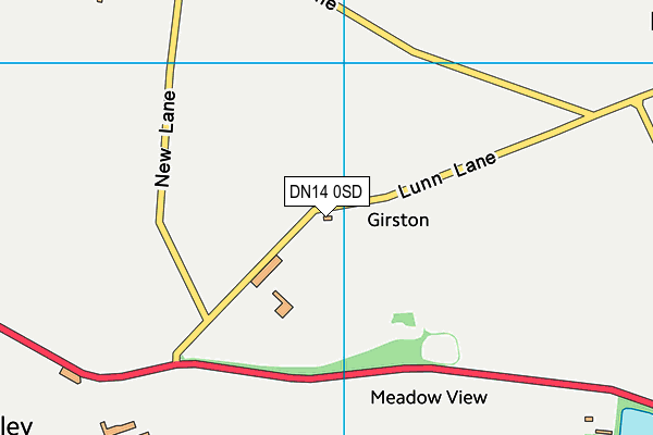 DN14 0SD map - OS VectorMap District (Ordnance Survey) DN14 0SD map - OS VectorMap District (Ordnance Survey)
