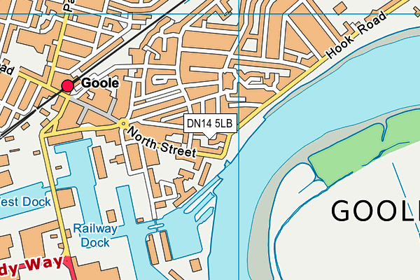 DN14 5LB map - OS VectorMap District (Ordnance Survey) DN14 5LB map - OS VectorMap District (Ordnance Survey)