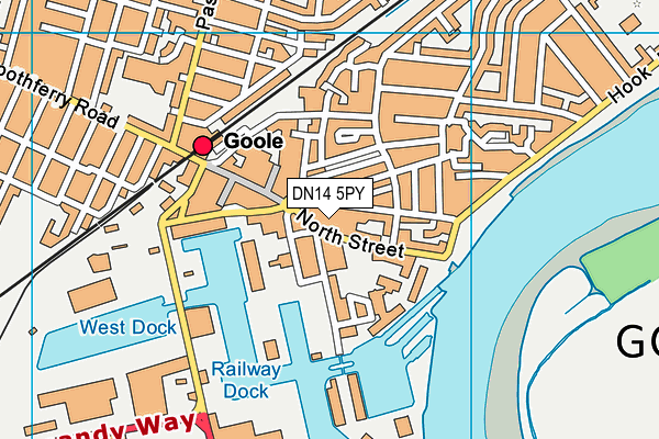DN14 5PY map - OS VectorMap District (Ordnance Survey) DN14 5PY map - OS VectorMap District (Ordnance Survey)