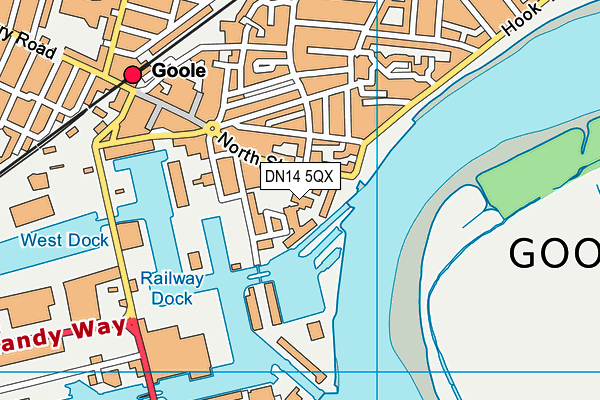 DN14 5QX map - OS VectorMap District (Ordnance Survey) DN14 5QX map - OS VectorMap District (Ordnance Survey)